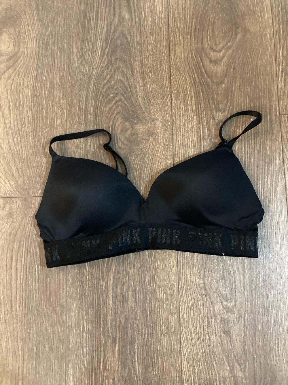Pink By Victoria Secret Wear Everywhere Wireless Black Size 36B